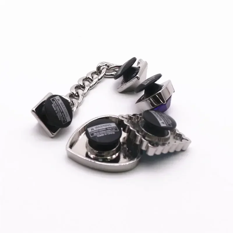 1pcs Original Rhinestone-encrusted Silver Metal Style Shoe Charms Decorations Cool Leaves Star Skull Heart Shapes Clogs Clips