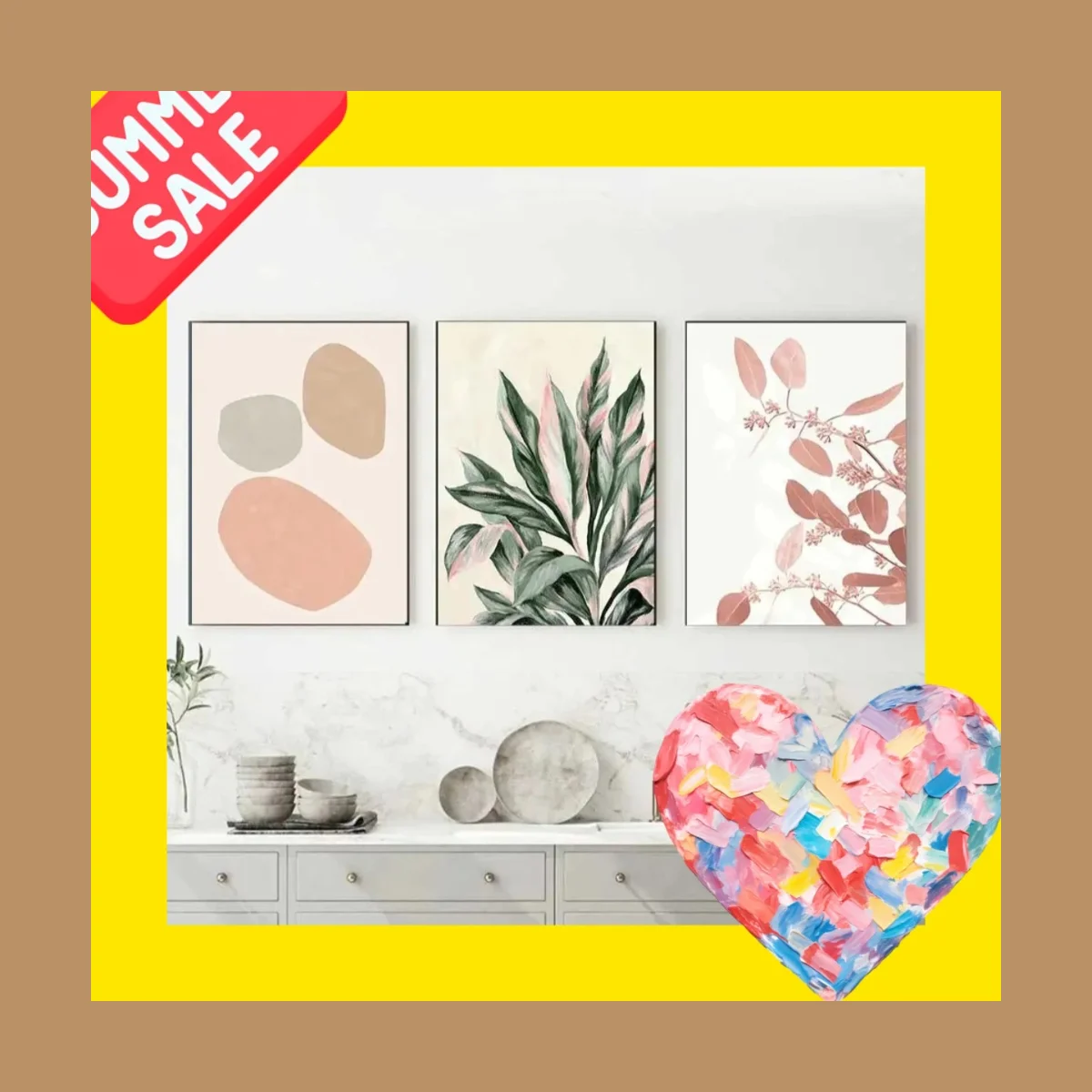 Home Decor Green - Soft Contrast – Pink Green Geometric