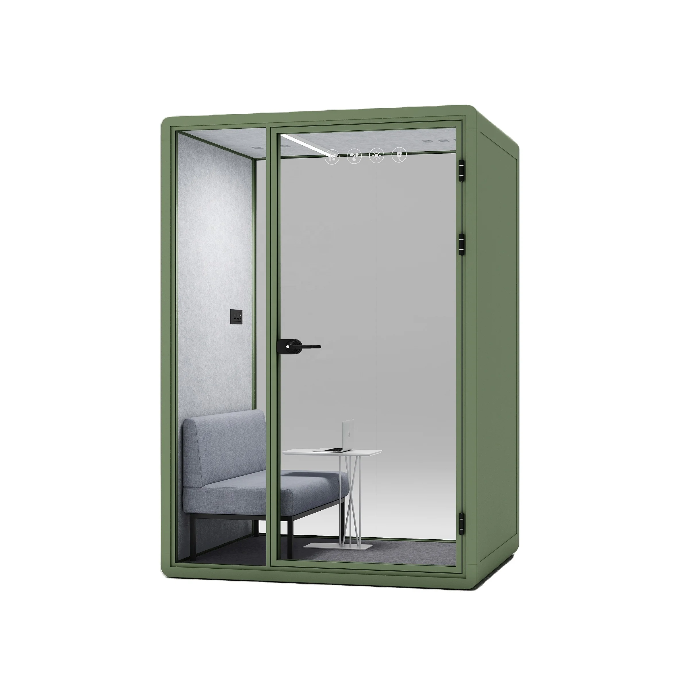 Indoor office booth large size office pod meeting conference prefab houses movable soundproof booth