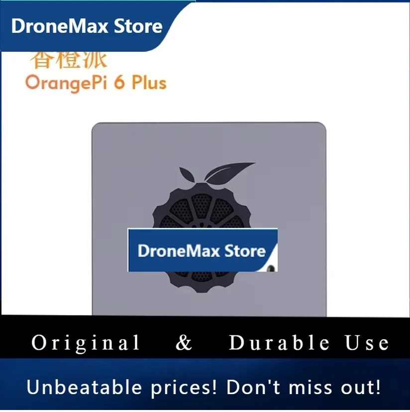 DroMaPremium Aluminum Alloy Case For Orange Pi 6 Plus, CNC Milled, Heat Dissipation, Precise Cutouts & FPD Antenna Mount
