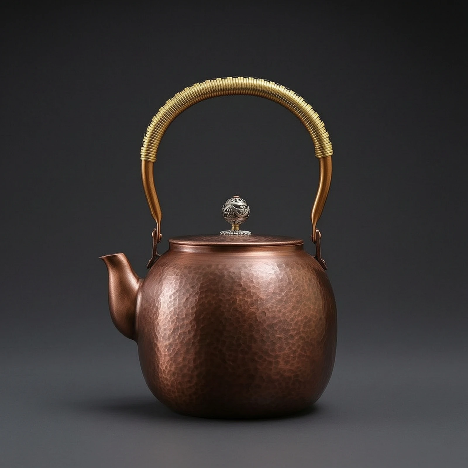 Copper Tea Kettle Decorative Stovetop Tea Kettle Cookware Long-Lasting Vessel Non Leak for Hosts, Kitchen