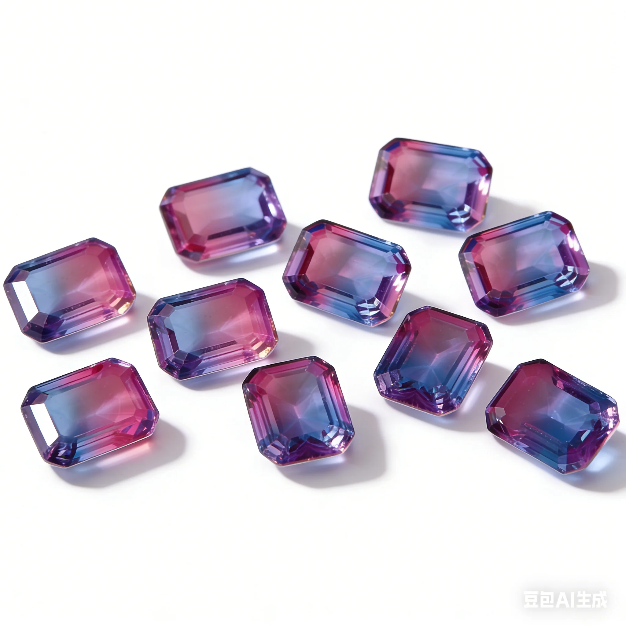 2.7-3.2ct Real Stones 8x10MM Rectangle Tourmaline Loose Gemstones Fashion Jewelry Accessories Multi Decorative Gift Stone 10pcs