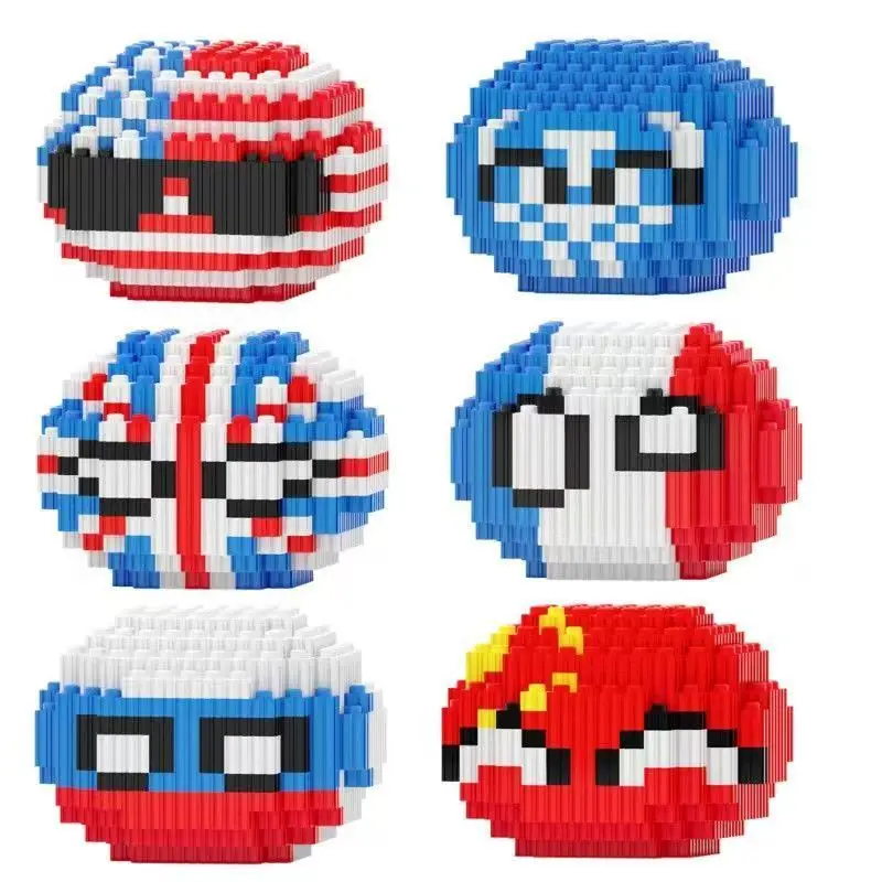 

Creative World Britain USA France national flag Particle Building Blocks Toys Mini Model Educational Toys Compatible Building