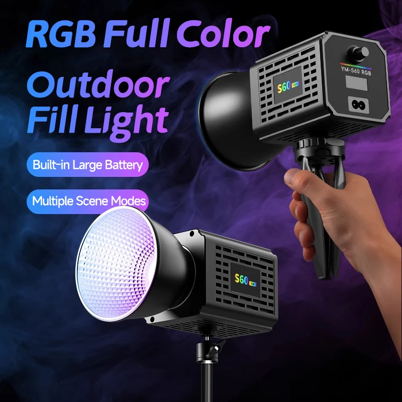 

MIAOTU RGB Portable Photography LED Video Light 18600mAh Handheld Fill Light 3200-6500K Outdoor Shooting Light for Cameras