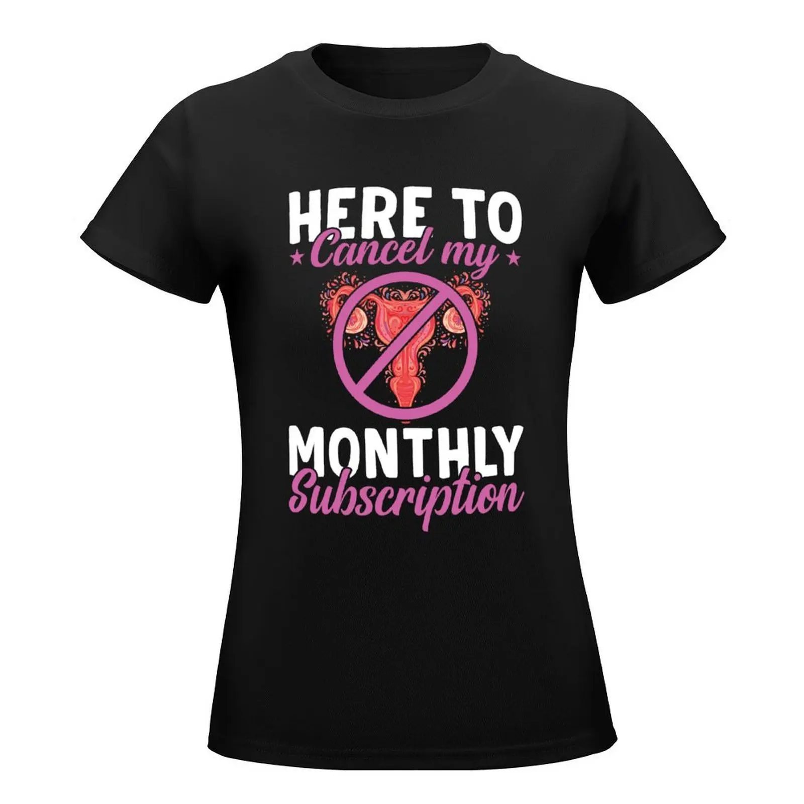 Here To Cancel My Monthly Subscription Shirt, Hysterectomy Surgery Shirt, Hysterectomy Support Shirt, Uterus Uterus Evic T-Shirt