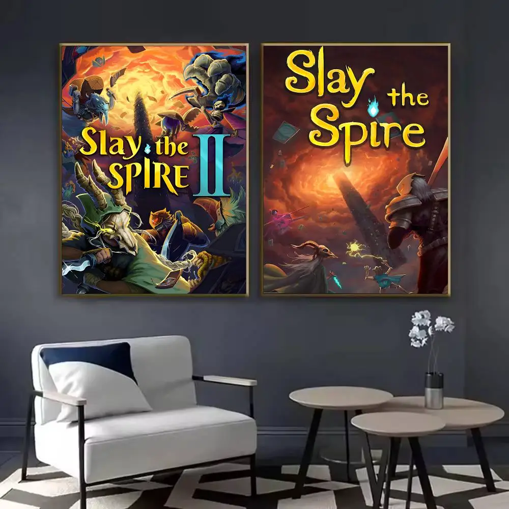Slay The S-Spire Anime Poster Waterproof Sticky Wall Art Print For Bedroom Living Room Hallway Bar Home Decor