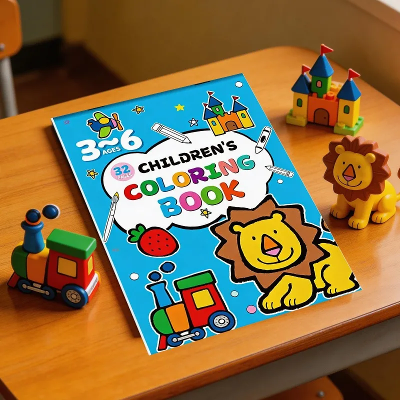 Children's Fun Color Drawing, 32 Pages, Interactive Drawing Book, Graffiti Drawing Book, Contains Color Patterns Coloring Book
