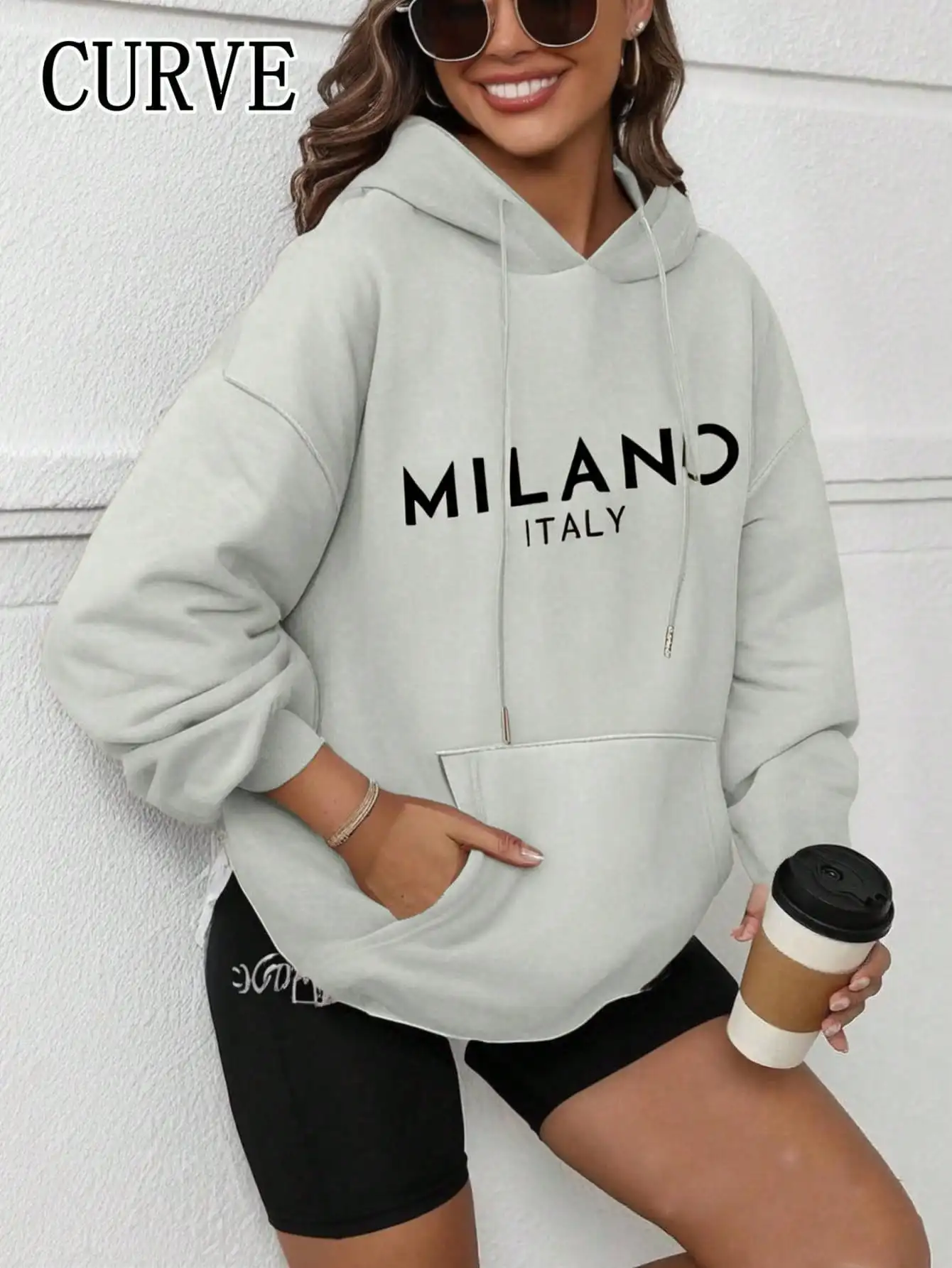 

Plus Size 1XL-5XL New Women's Print Sweatshirt Female Fashion All-Match Street Hoody Crewneck Casual Hoodies Pullover