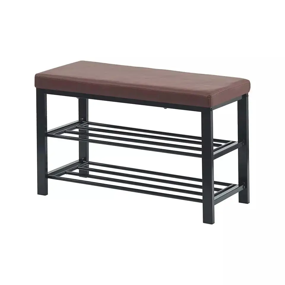 Wholesale New Design Three Layer Shoe Rack with Foam Cushion Seat