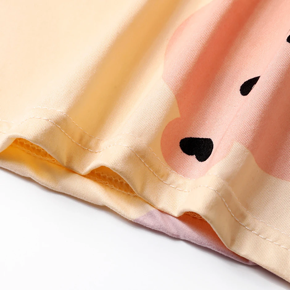 2-tlg. Kinder Sommer Mode Druck Hause Kleidung Anzug Junge Bequeme Joker Dinosaurier Kurzen ärmeln Mädchen Süße Rosa shorts Anzug – Detail 16