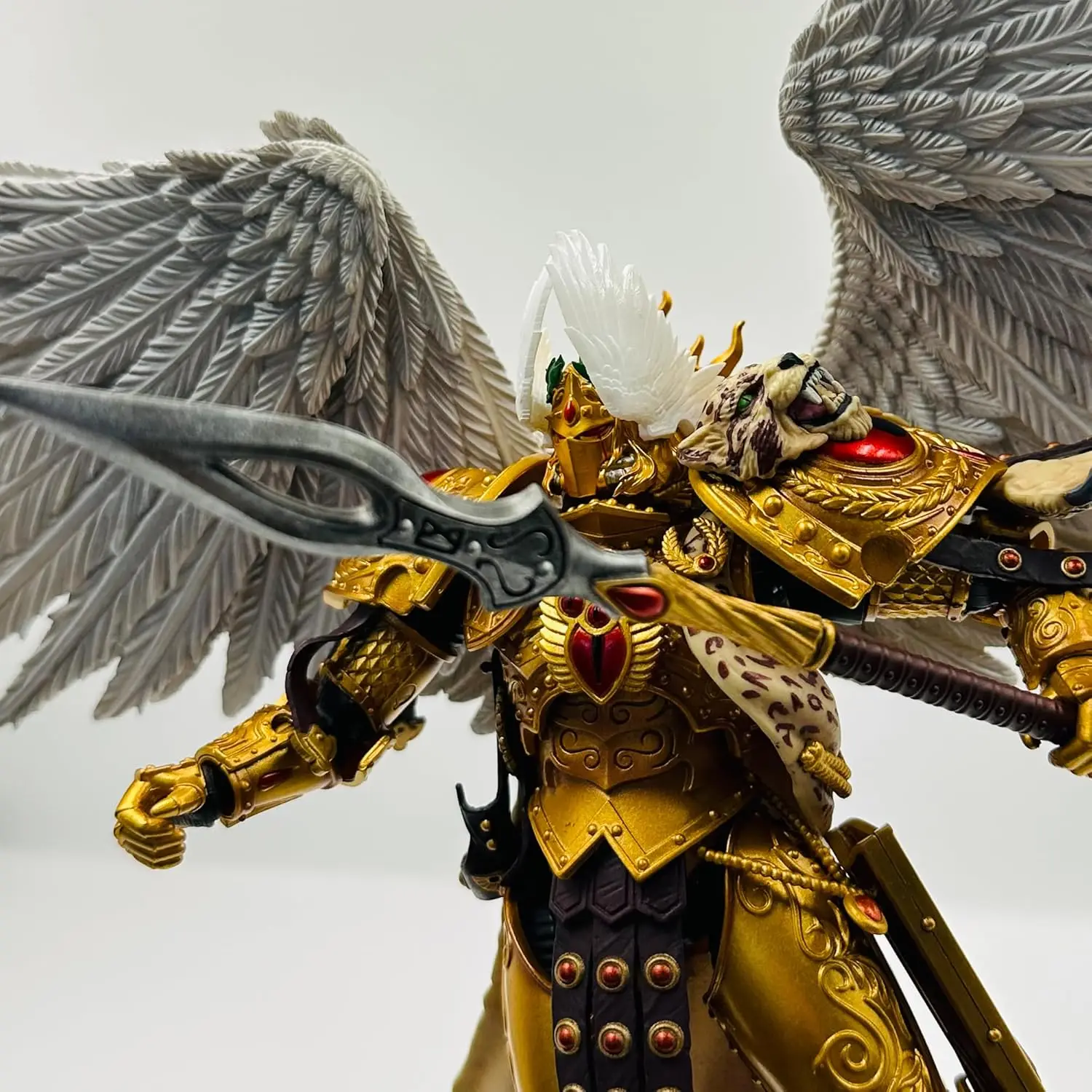 อะไหล่หมวก TOYVERSE JOYTOY 1/18 Warhammer อุปกรณ์เสริม Blood Angels Sanguinius Primarch 2 รุ่น