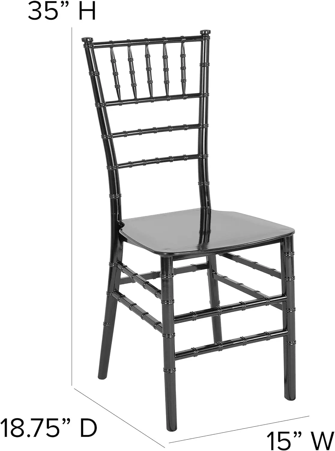 

Hercules Series Black Resin Stachiavari Chair