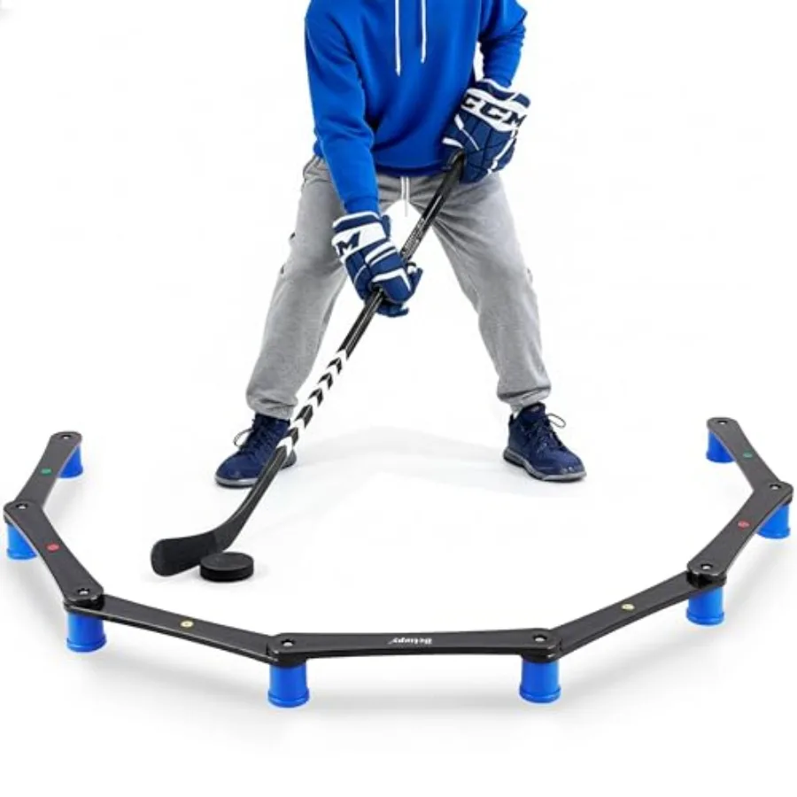 

Hockey Training Equipment Hockey Stickhandling Trainer for Puck Control and Coordination Adjustable 5-7 Sections Portable React