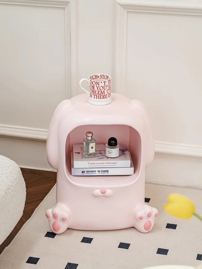 طاولة جانبية للتخزين من INS Creative Maneki-Neko (Lucky Cat) الأوروبية والعصرية، طاولة شاي لطيفة بمساحة صغيرة إسكندنافية