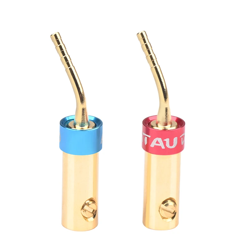 ATAUDIO 8PCS HiFi Banana Plug Pure Copper  Banana Connect for Speaker Cable Pin  Musical Audio