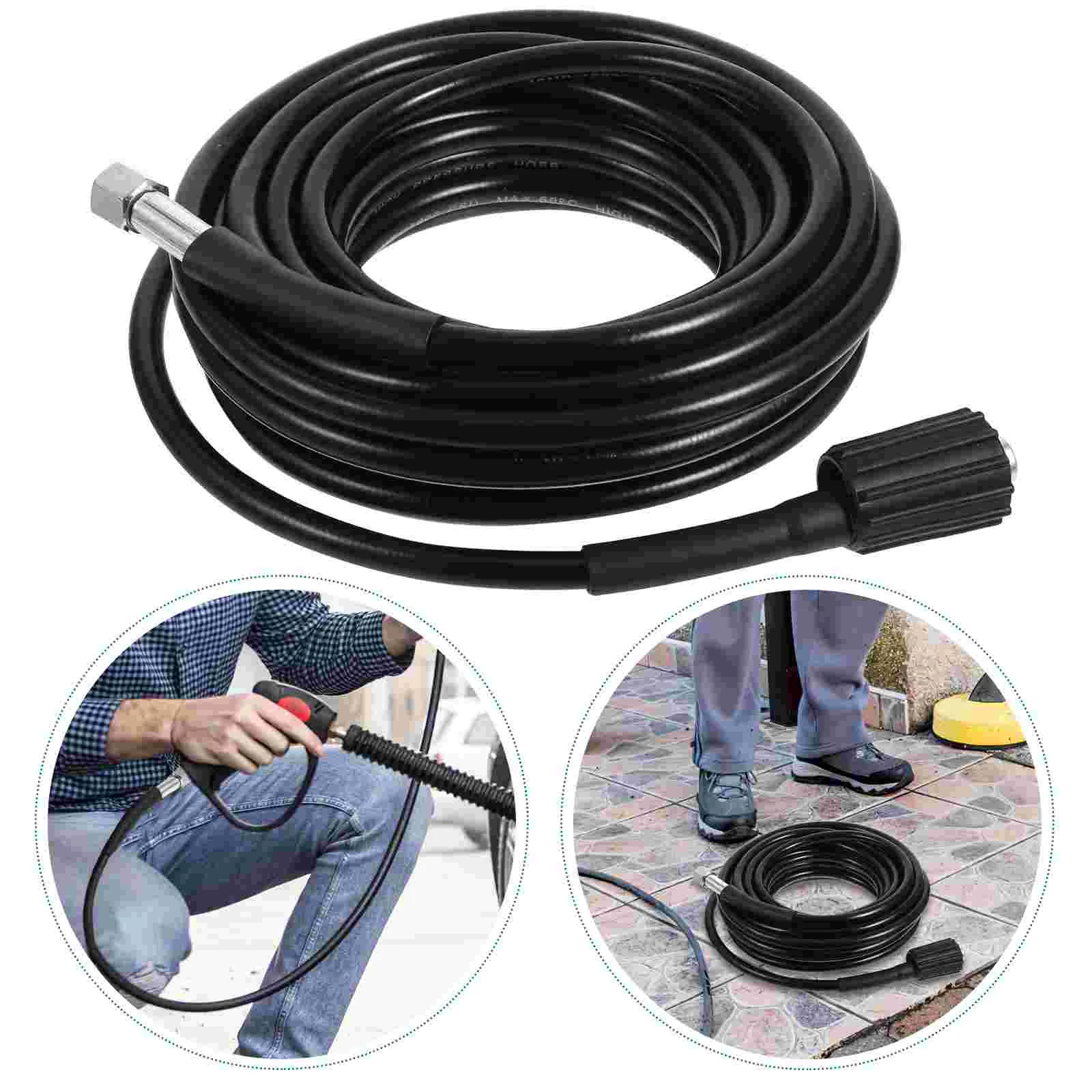 8 M Preasure Washer Garden Hose Pressure 50 Foot Accessories Power Water Extension for Outdoor