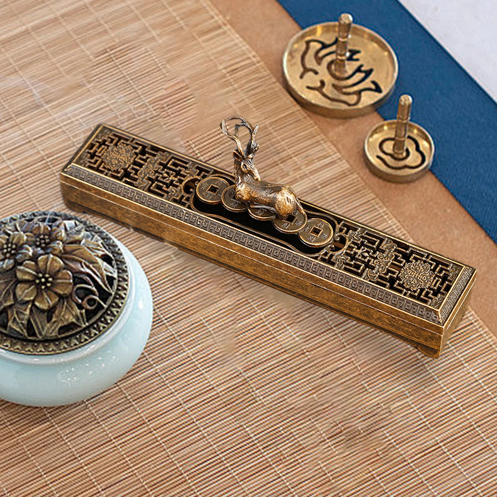 YOBEK LEATHER INCENSE STAND & STICK｜Ptolemytompkins.com