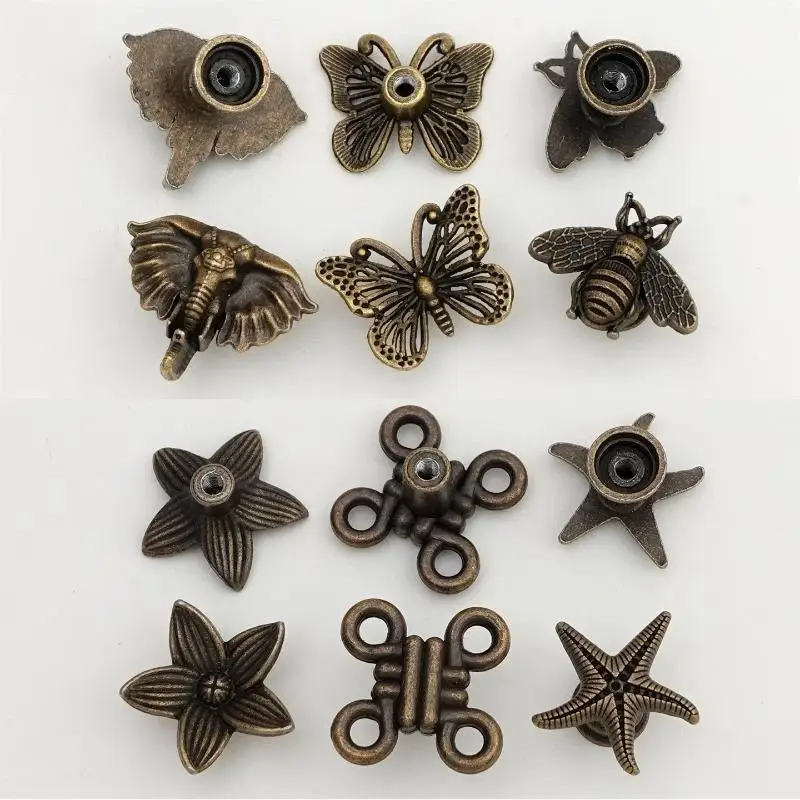 Retro Metal Handles Non-Fading Classic Furniture Pulls for Jewelry Cabinet Drawer Dresser Bathroom Cabinet Home Decor