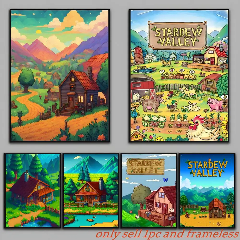 Simulation Role-playing Game S-Stardew Valley Poster Poster Painting Prints Wall Art Picture Film Room Home Bar Cafe Decor Mural