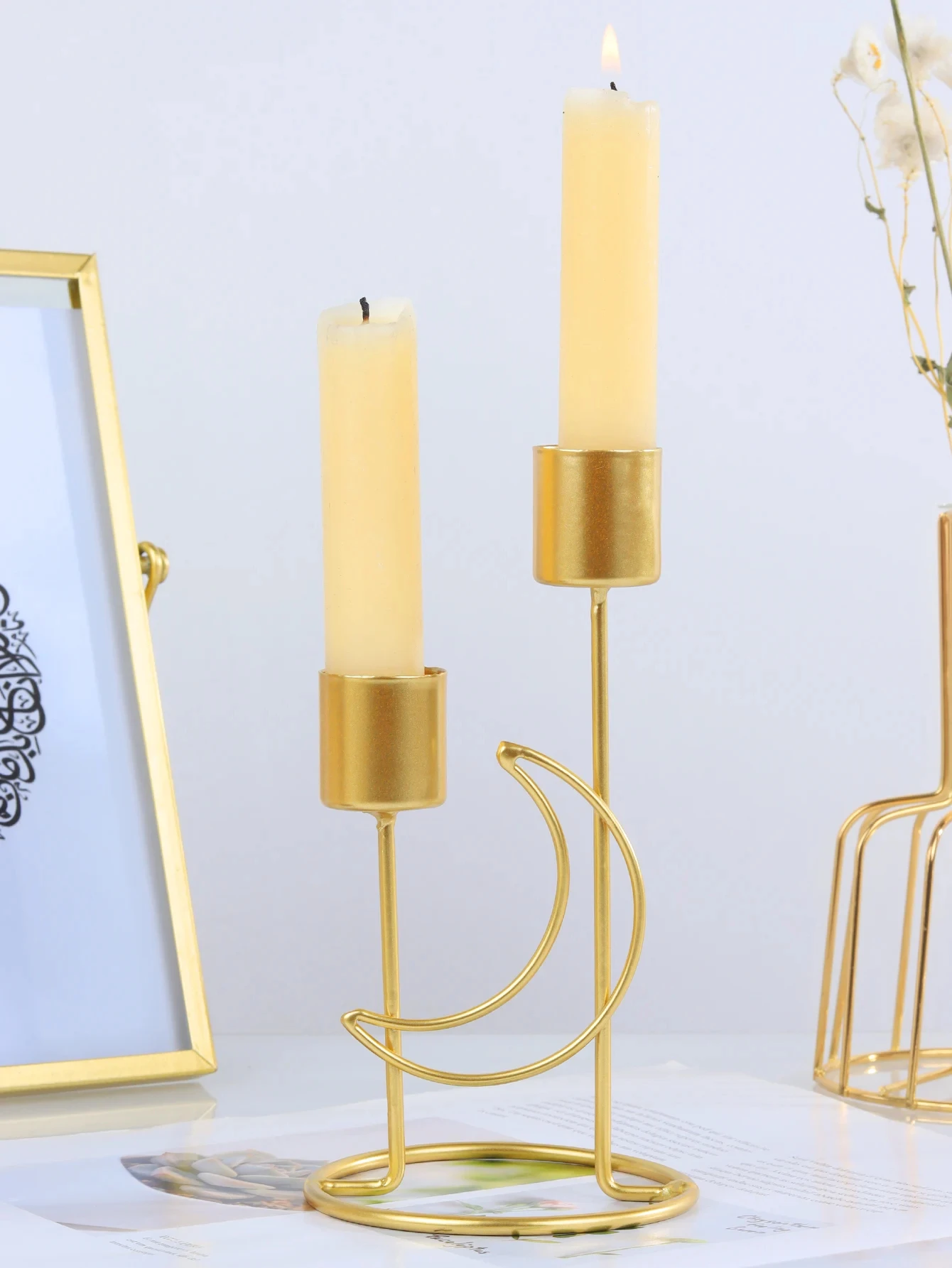 Iron Candle Holder Modern Single-head Candlestick Stand Wedding Dinning Table Decorating Dinner Party Candle Holder Decoration