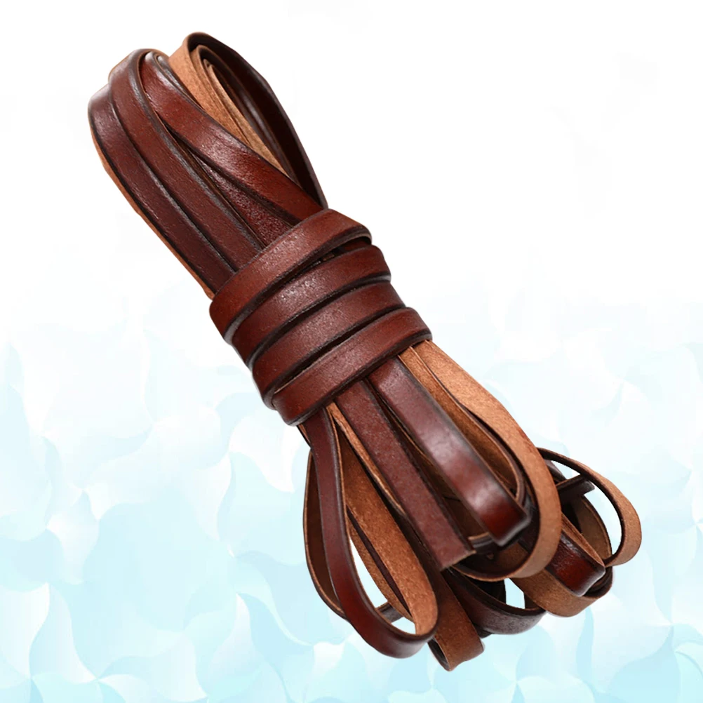

1pc 5M 10Mm Light Brown Real Cowhide Rope Durable Cord For Diy Bracelets Necklaces Anklets Jewelry Making Sturdy Strap
