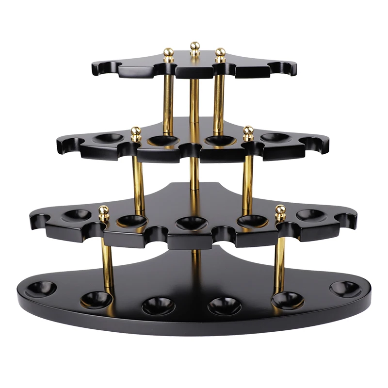 MUXIANG Good Quality walnut wood Pipe Rack  Handmade Dismountable High-class Smoking 15 Pipe Rack Stand for Pipes rack fa0082