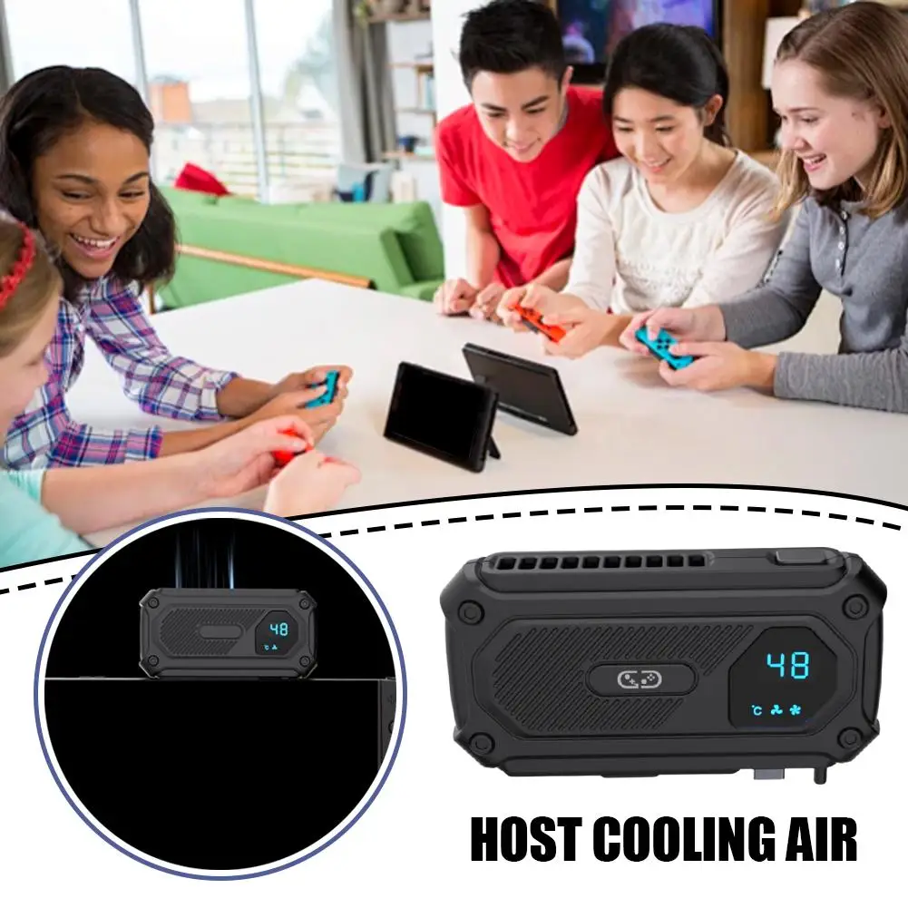 

Вентилятор охлаждения хоста Switch2 с цифровым дисплеем, вентилятор рассеивания тепла, портативный, с двумя скоростями, аксессуары для игровой консоли