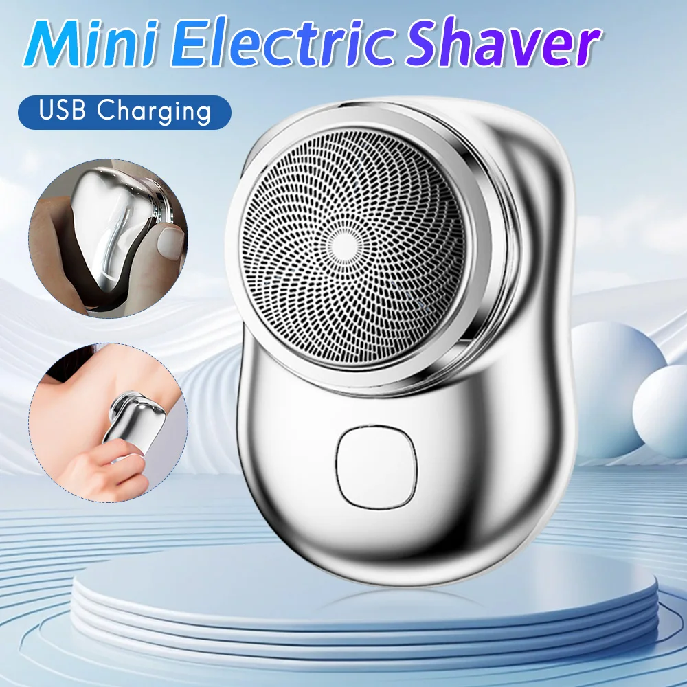 

Электробритва с USB-зарядкой, карманного размера, портативная, безопасная, мини-бритва для путешествий, беспроводной триммер для волос и бороды для мужчин, инструмент для удаления волос