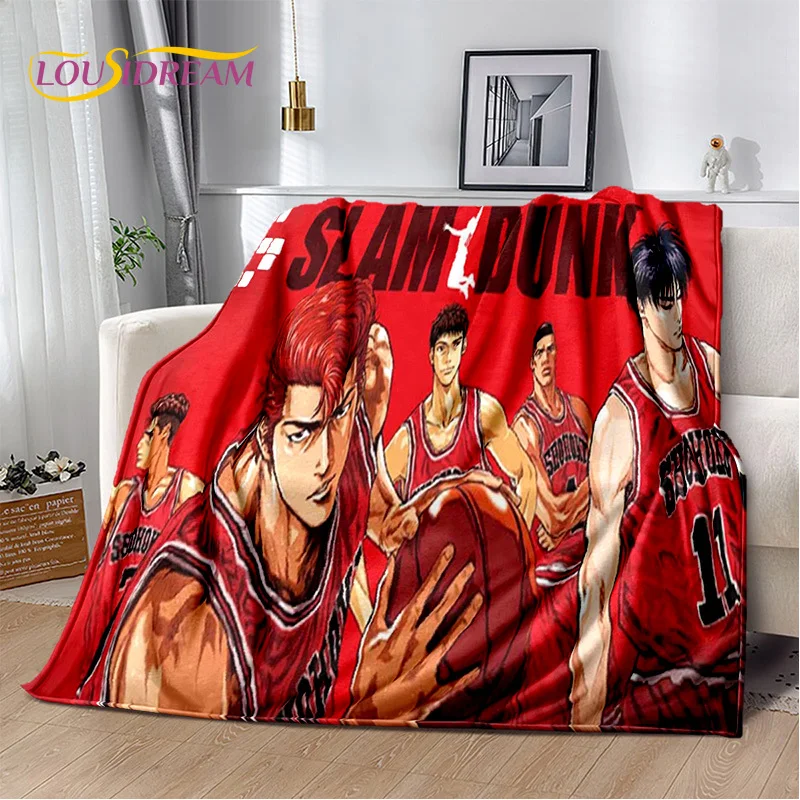 2025 New Cartoon Slam Dunk Anime Basketball Soft Blanket,Soft Throw Blanket for Home Bedroom Bed Sofa Picnic Travel Child Gift