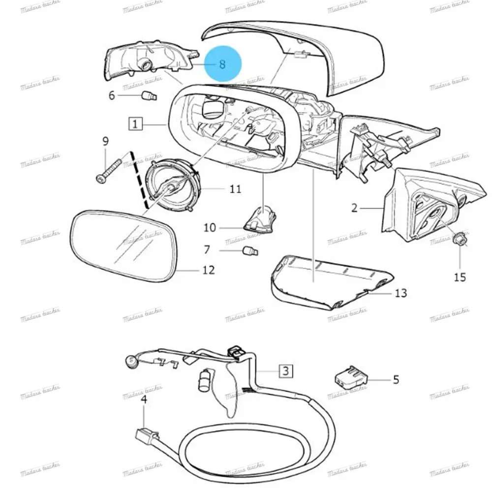 For Volvo S40 S60 S80 C30 C70 V50 V70  Left&Right Side Wing Mirror Indicator Turn Signal Light Lamp Lens   31111102,31111090
