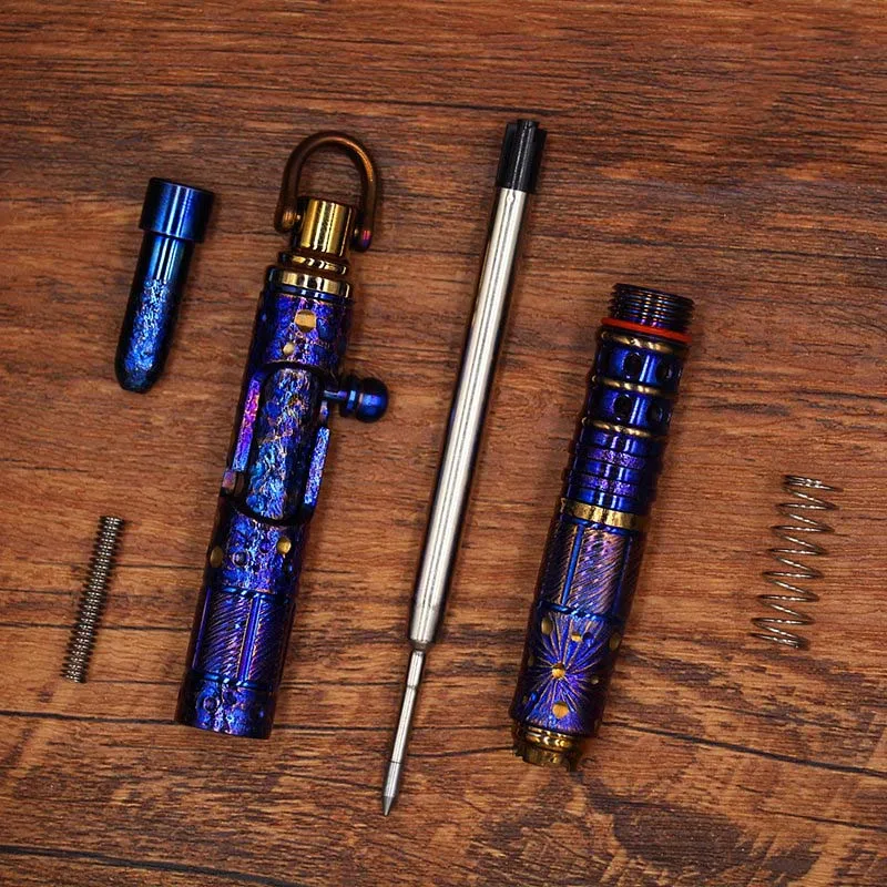 Outdoor Portable EDC Creative Titanium Alloy Tactical Bolt Self-defense Pen Car Emergency Window Breaking Tool