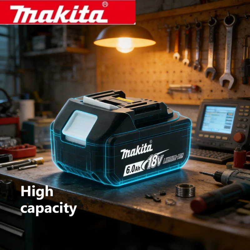 

100%Makita 18V Battery 9Ah,With Battery Indicator Rechargeable Makita Battery,BL1830 BL1840 BL1850 Power Tool Battery