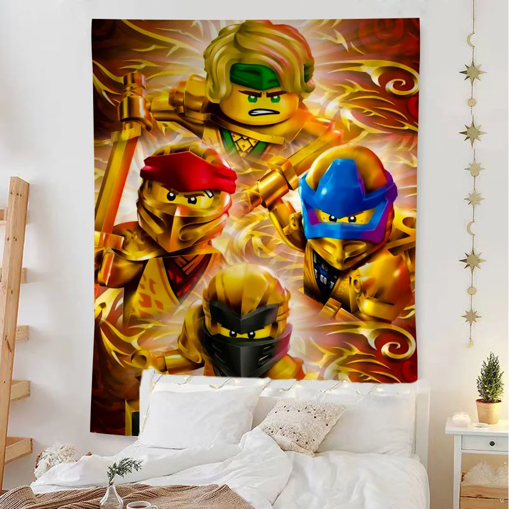 Cartoon N-Ninjago Cool L-LEGO Hanging Bohemian Tapestry Hanging Tarot Hippie Wall Rugs Dorm Wall Hanging Home Decor