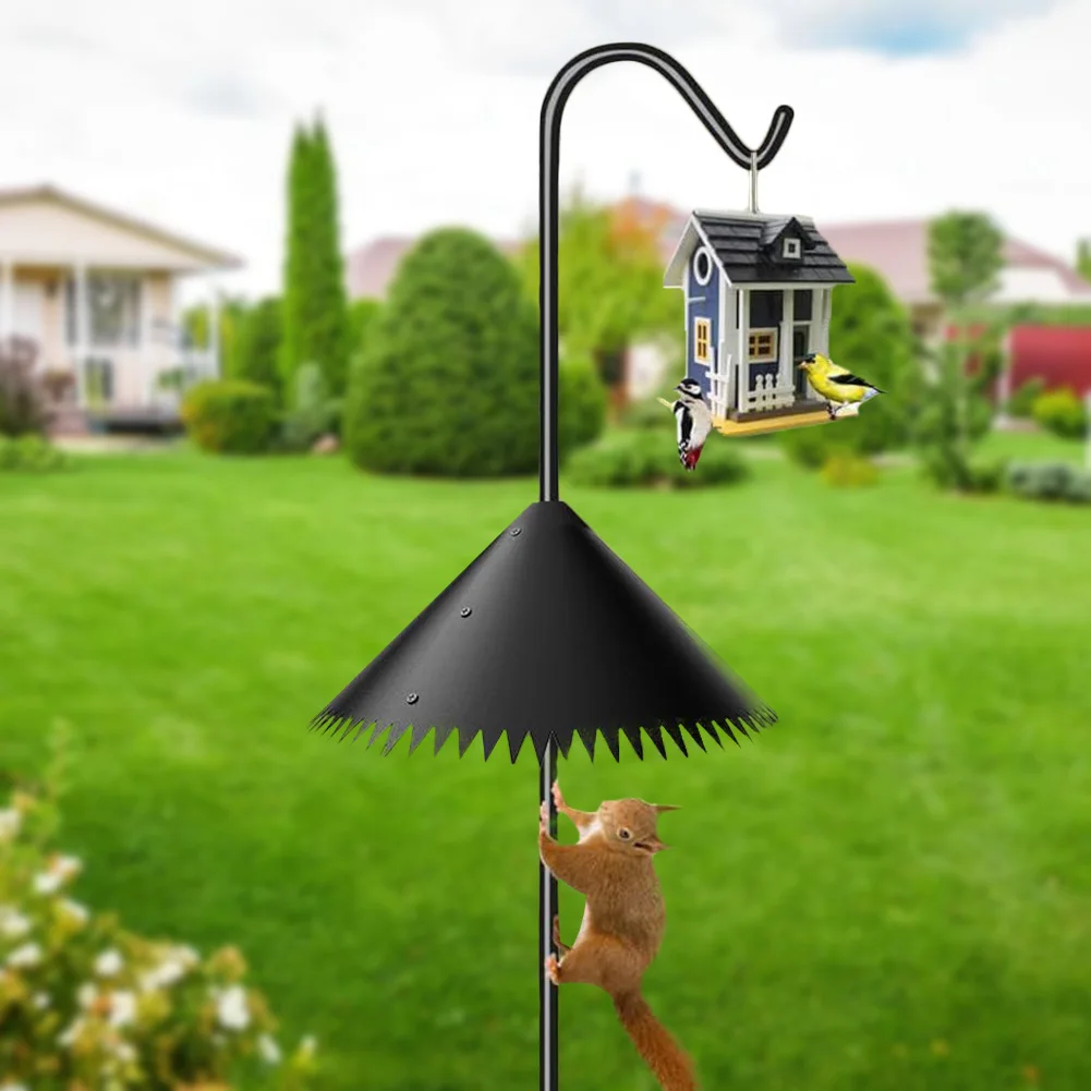 2 pezzi 14/16/18 pollici scoiattolo deflettore esterno avvolgere intorno scoiattolo deflettore scoiattolo a prova di uccello compagno accessori per mangiatoia per uccelli palo