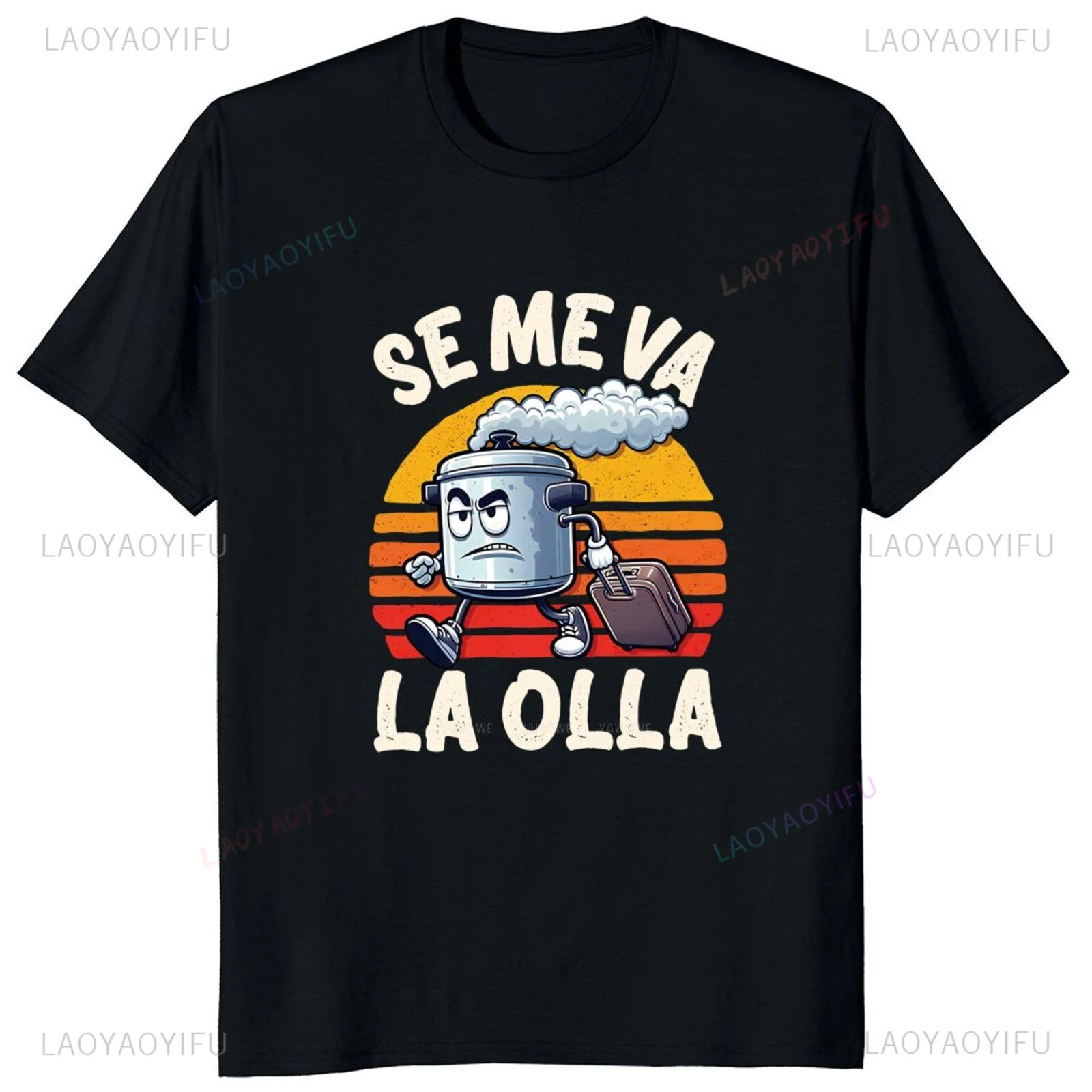 Cartoon Pressure Cooker Graphic T Shirt Homme Women and Mens Clothing New in Tops & Tees Printed T-shirt  Funny Spanish Humour