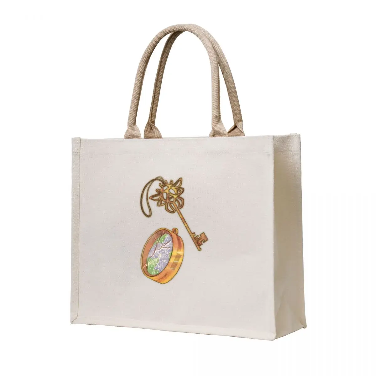 

Key and Compass Tote Bag canvas bags female bag shopping bag Canvas