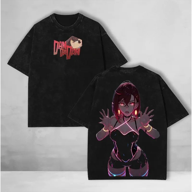 DAN DA DAN Peripheriegeräte Okarun Ken Takakura Turbo Oma Grafik Druck T-shirt Männer Frauen Baumwolle Vintage Gewaschen Tees Harajuku Tops