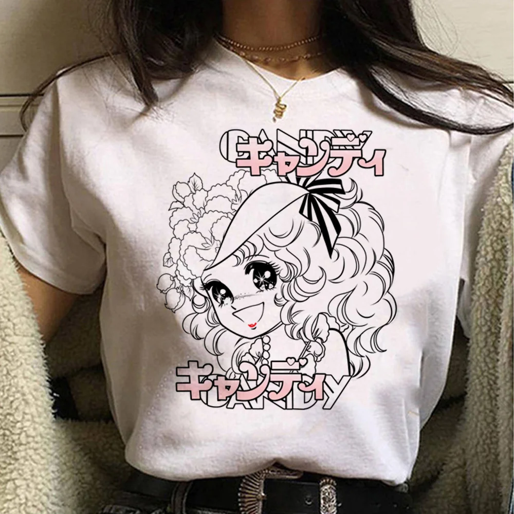 Candy Candy Tee women Y2K harajuku designer t shirt donna 2000s funny anime clothes