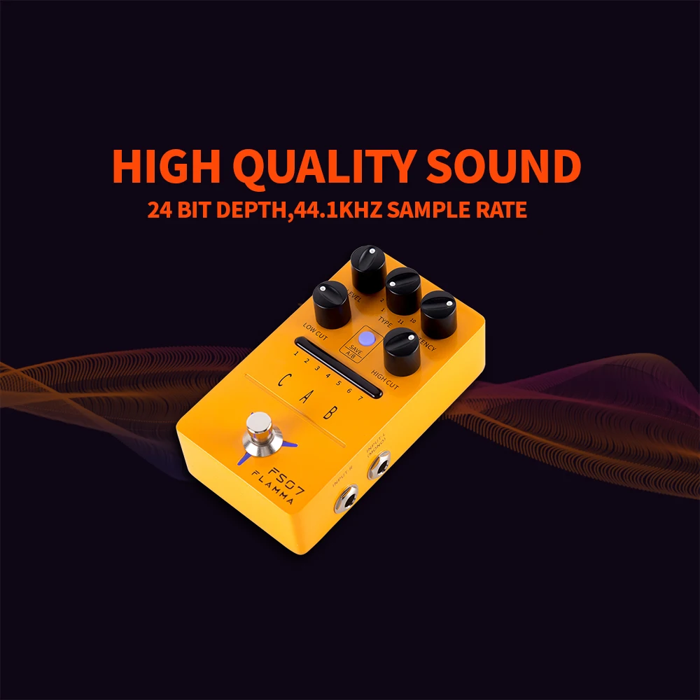 FLAMMA FS07 IR Cabinet Simulation Pedal Cab Simulation Guitar Effect Pedal Impuse Response Loader 7 Presets 11 Factory IR