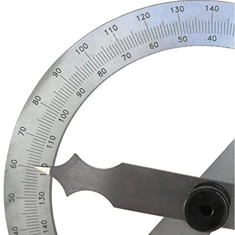 1 PCS Precision Protractor Universal Angle Ruler With Metal Locking Screw 0-180° Case Dimensions: 80 X 120Mm