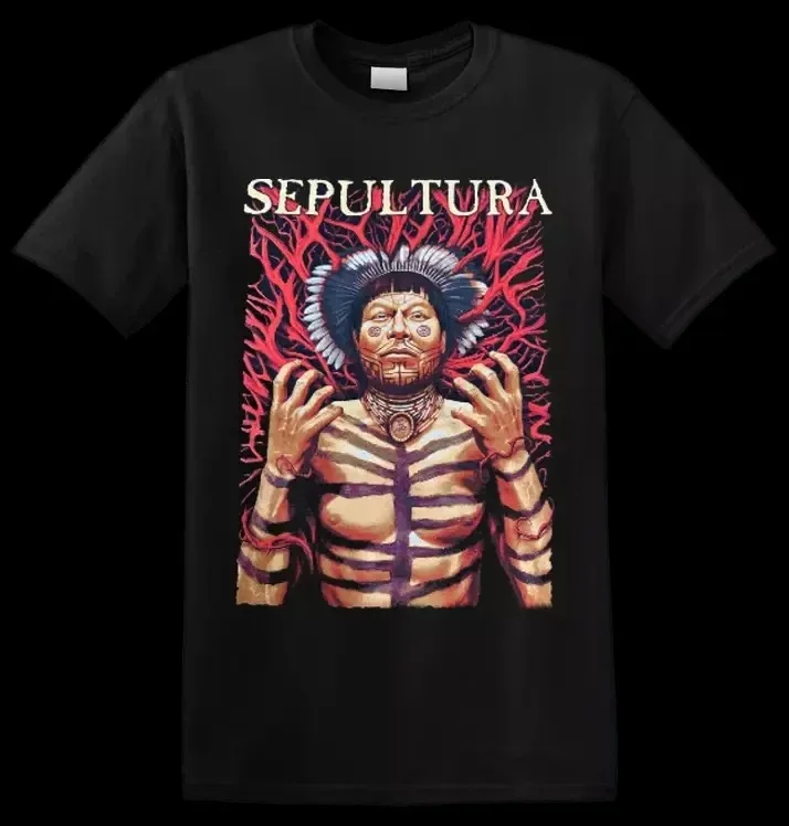 SEPULTURA Roots T-shirt con stampa grafica T-shirt oversize da uomo T-shirt per magliette grafiche T-shirt unisex Y2k Hombre