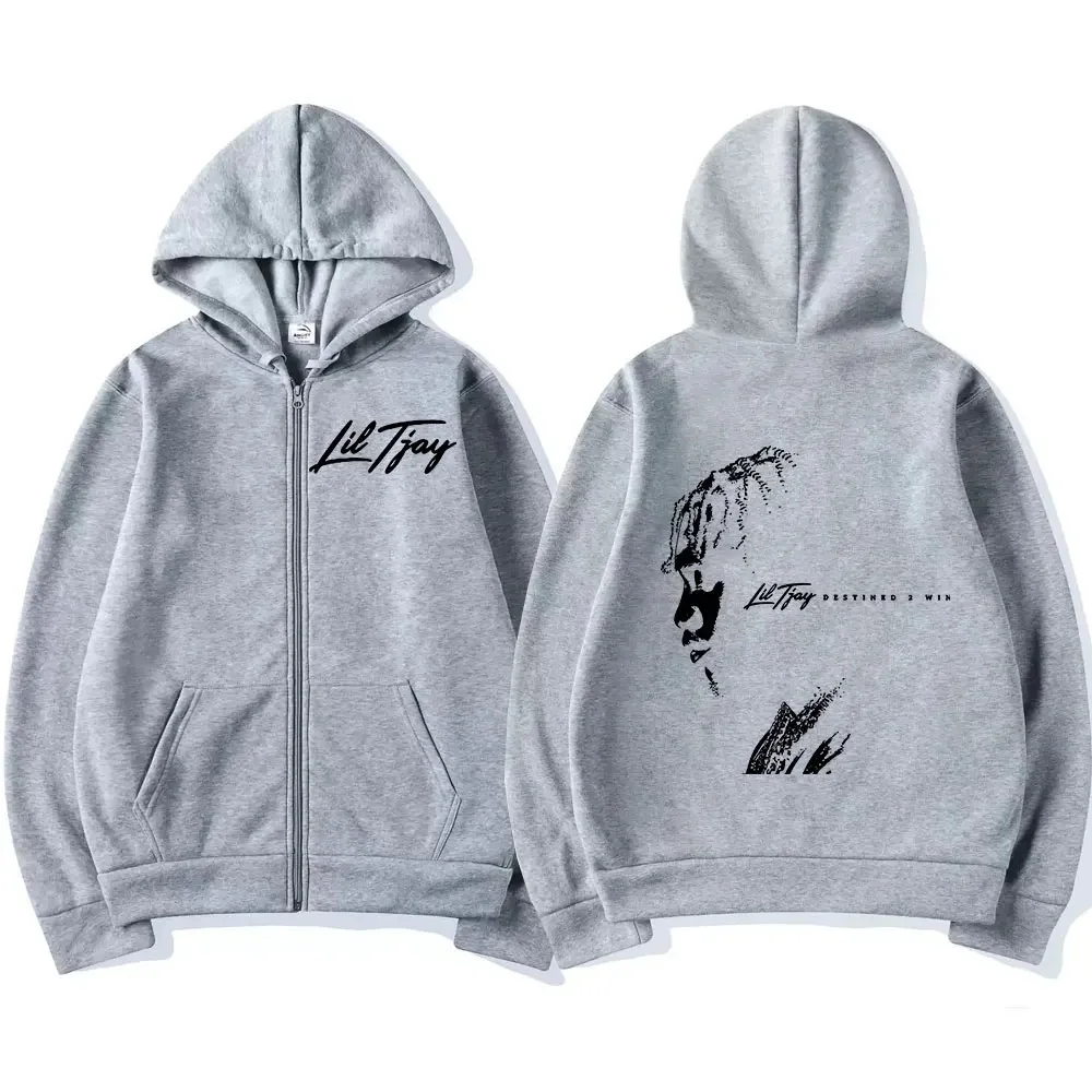 مغني الراب ليل تجاي الوجهة 2 وين ألبوم الموسيقى قلنسوة بسحاب الهيب هوب نمط البلوز الرجال النساء موضة زمم هوديس الشارع الشهير