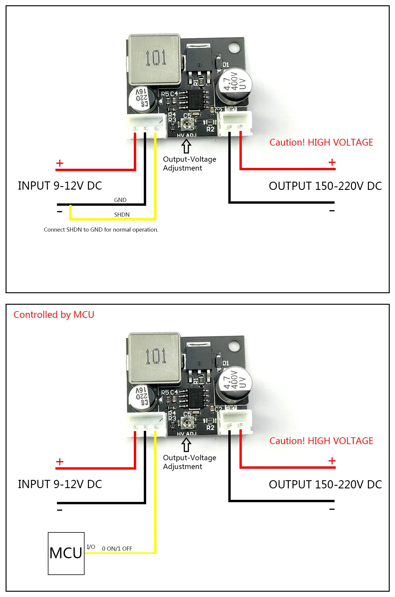 MAX1771 Glow Tube Power Supply DC-DC Step Up Boost Converter Module 5V-12V to 150-220V Voltage Regulator for Nixie Clock