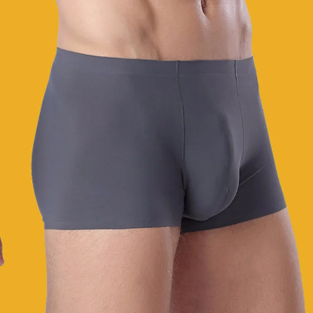 Fashion Comfortable Men Breathable U Convex Pouch Underwear Panties Seamless Close-fitting Boxers Shorts Male