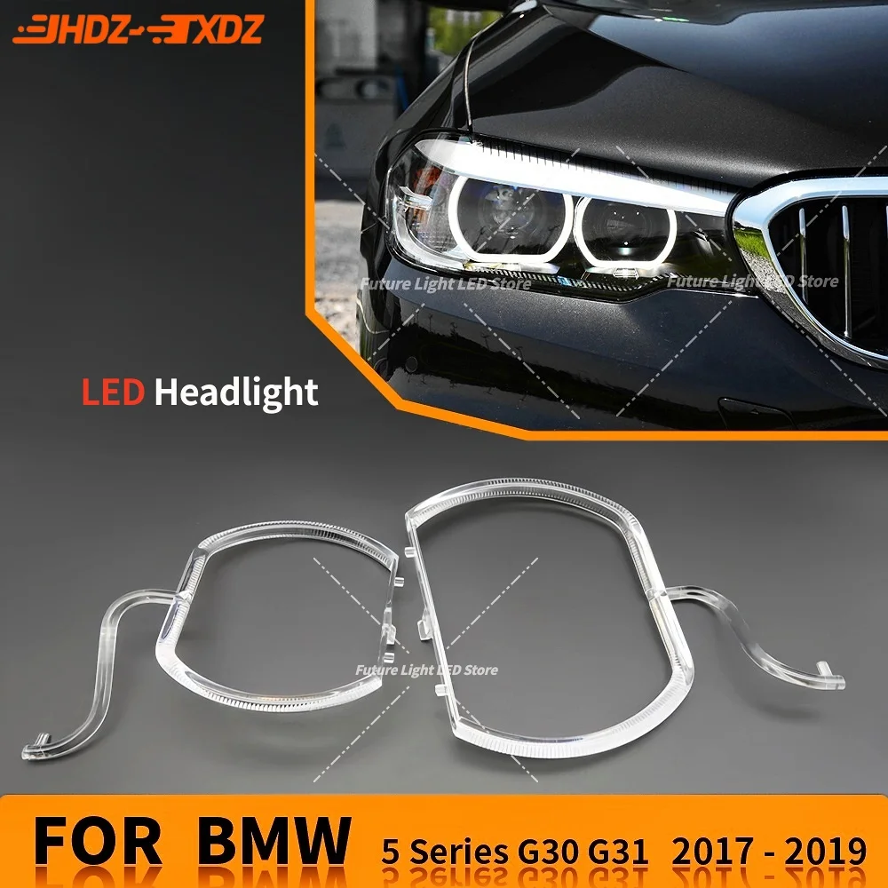 

LED Headlight Daytime Running Light Guide Tube Strip Angel Eyes DRL LED Board Lights guide plate For BMW 5 Series G30 G31 17-19