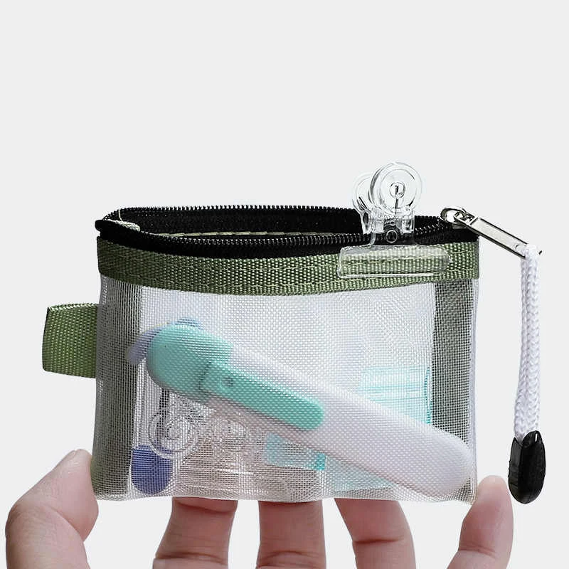

Small Transparent Black Grey Coin Purse Bag Girl Coin Case Zipper Mesh Coin Credit Card Clear Mini Money Key Holder Wallet Pouch
