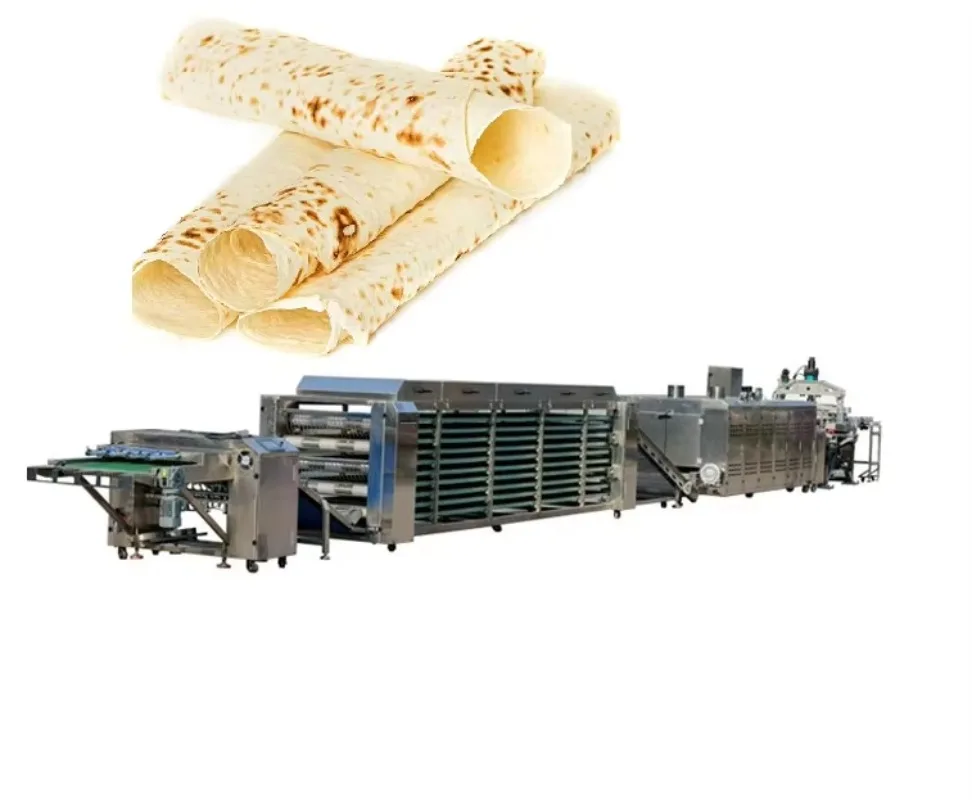 Línea de Producción de Tortillas de Harina y Pan Árabe de Acero Inoxidable de Alta Eficiencia Comercial, 6-12 Pulgadas, 3400-8200 Unidades, Personalizable