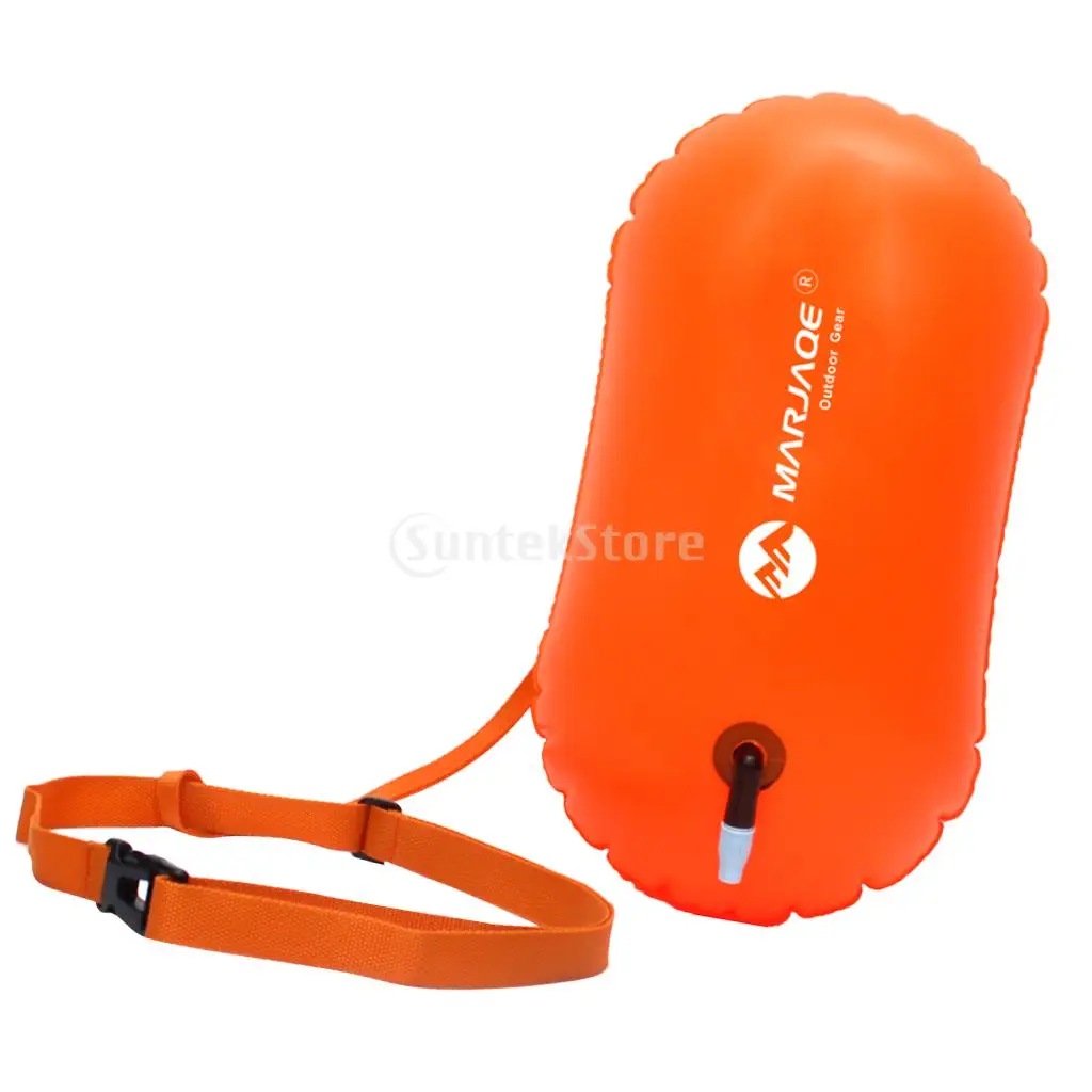 High Visibility Swim Bubble Buoy Swimming Tow Float For Open Water Swimmers Triathletes Snorkelers Flotation Device Waist Belt