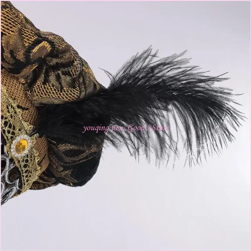 57QA Medieval Hat Renaissances Hat Halloween Cosplay Costume Muffin Hat Renaissances Tudors Flat Cap Minstrels Costume Hat
