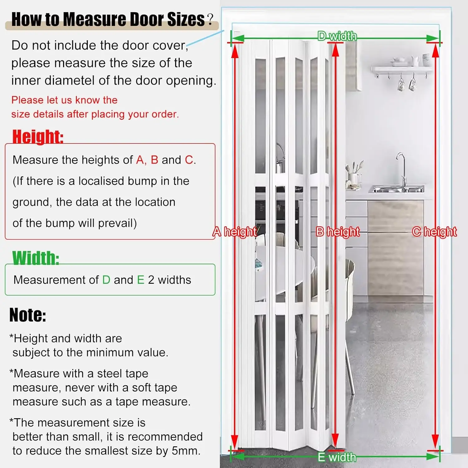 Light Folding Accordion Door 32 '' X 80 '' 32X96 In, Soundproof Room Divider Sliding Door Office Partition Wall, Magnetic